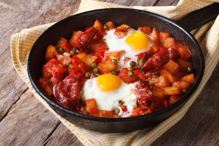 Los huevos a la flamenca. Foto: Agefotostock