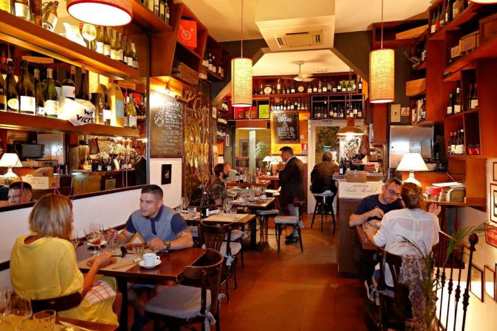 Ambiente en la sala del restaurante Matritum, en Madrid.