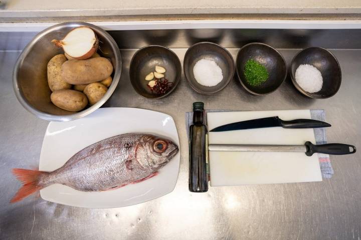 Ingredientes besugo al horno