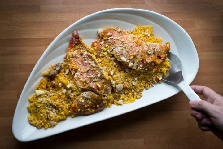 Arroz de salmonetes.