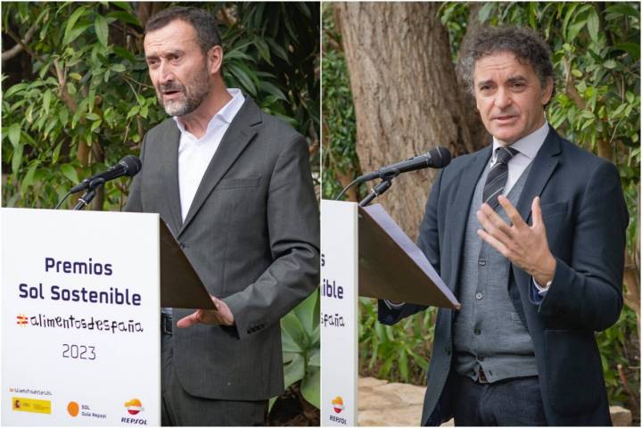 Carlos González, alcalde de Elche y Francesc Colomer, secretario autonómico de Turismo.