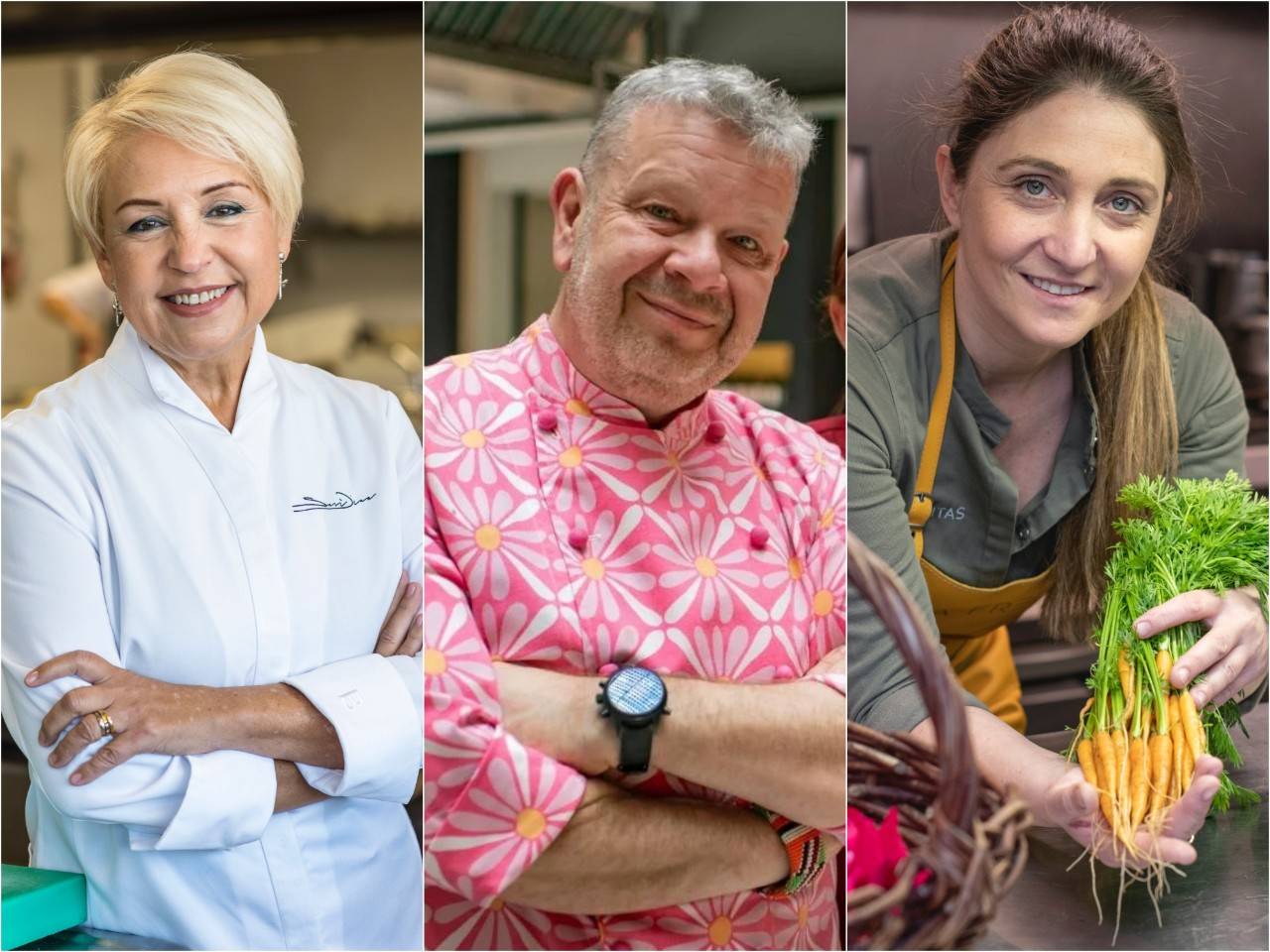 Los cocineros Susi Díaz, Alberto Chicote y Lucía Freitas