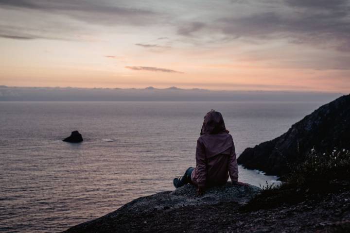 Atardecer anaranjado en Finisterre. Foto: Nuria Sambade