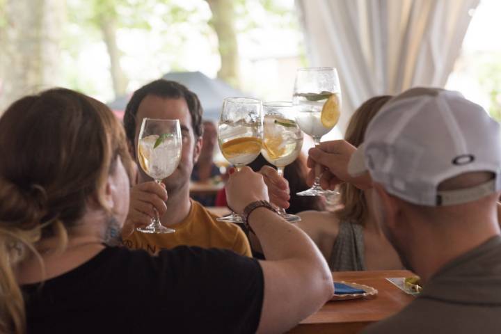 Festival 'Bay of Biscay' (Bermeo): ambiente en la zona de comidas