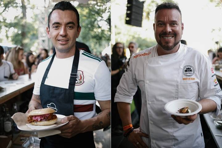 El mexicano Edgar Núñez y el peruano Christian Bravo en el festival.