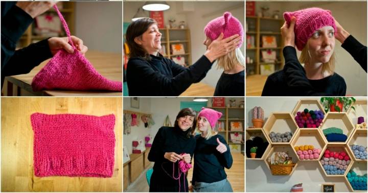 Este gorro rosa es el símbolo de la Marcha de las Mujeres. Foto: Sofía Moro