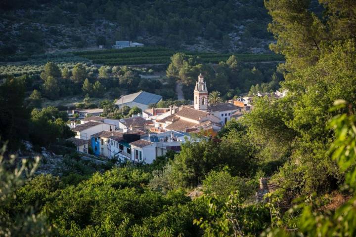 Vista del bonito pueblo de la Benialí.