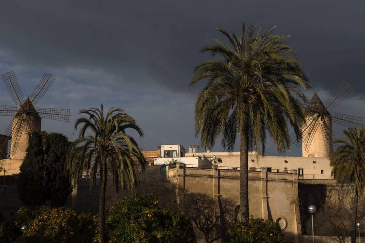 Los molinos, hoy prácticamente abandonados, recuerdan el pasado agrícola de esta isla.