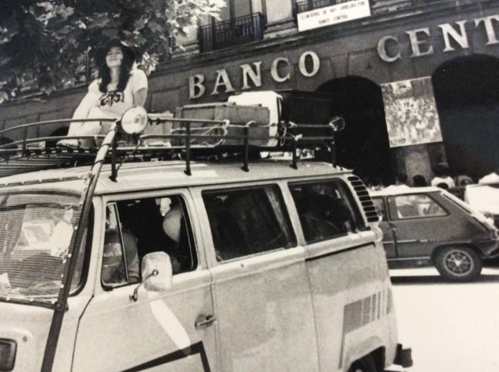 Hippies en San Fermín. Foto: José Luis Nobel Goñi. Ayuntamiento de Pamplona.