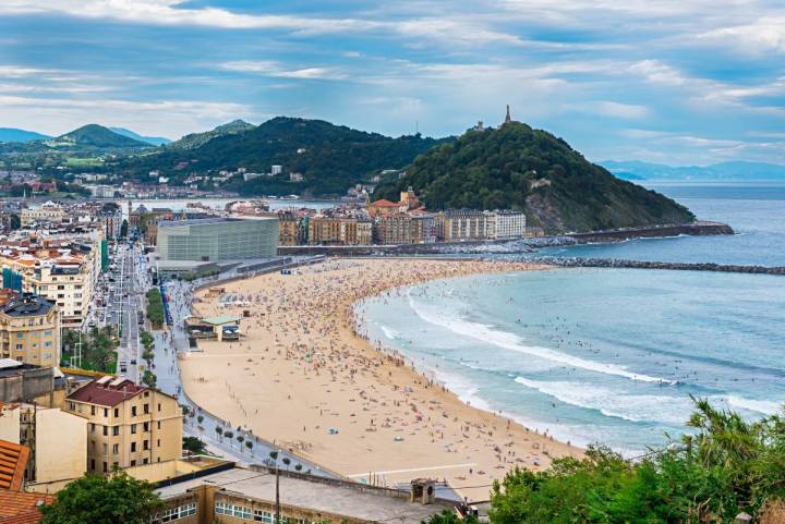 vistas de Donostia desde el monte Urgell