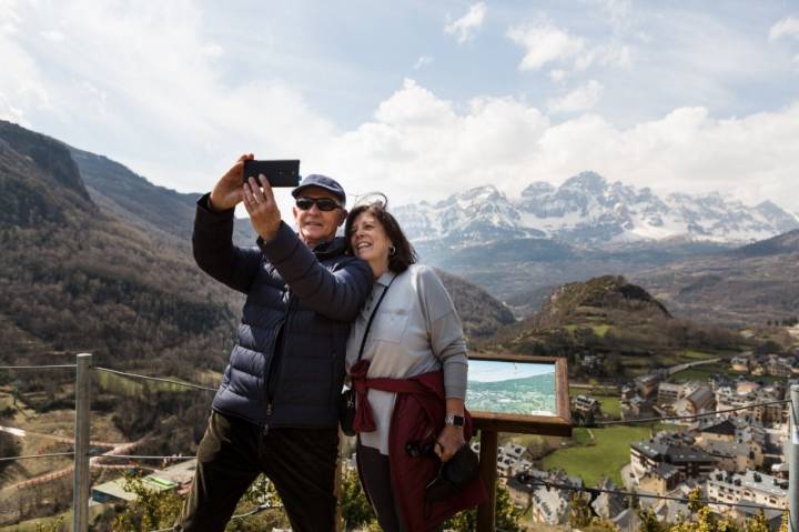 Pasarelas Panticosa (Huesca): selfie desde el mirador O'Calvé