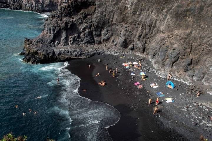 La playa de la Zamora Chica en Santa Cruz de La Palma.